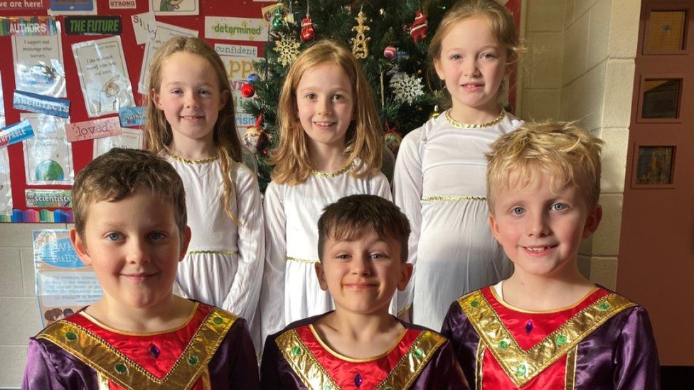 The cast of Riverdale Primary School's nativity