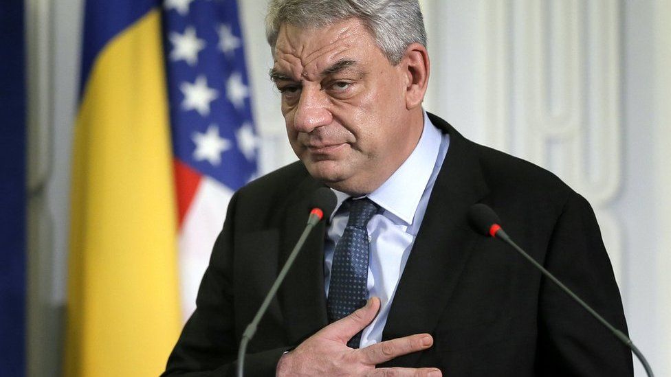 Romanian Prime Minister Mihai Tudose in Bucharest, 12 January 2018