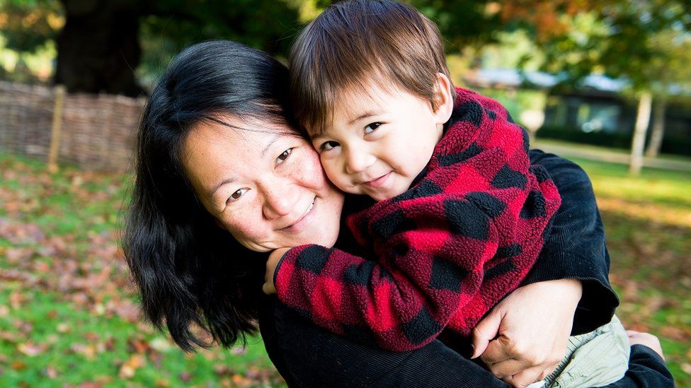 Colleen Wong and child