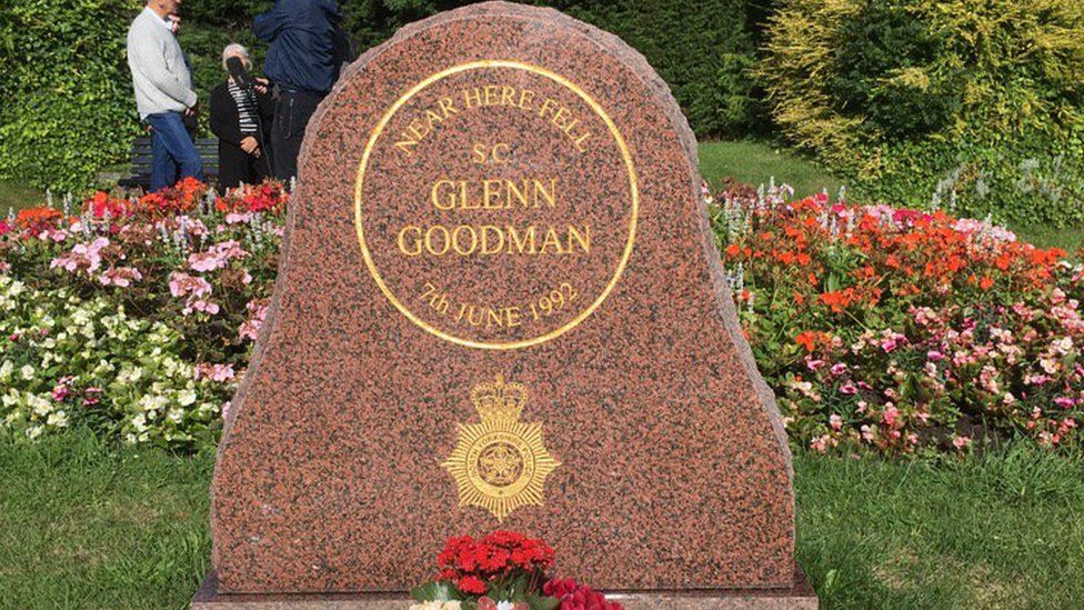 Glenn Goodman memorial at Tadcaster, North Yorkshire
