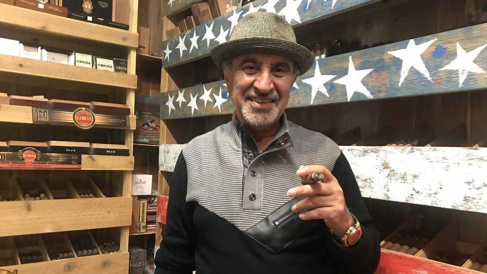 Cigar lounge owner Hassan Dakhteh