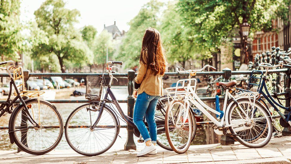 Young woman in Amsterdam