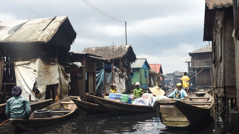 The Makoko waterside area of Lagos