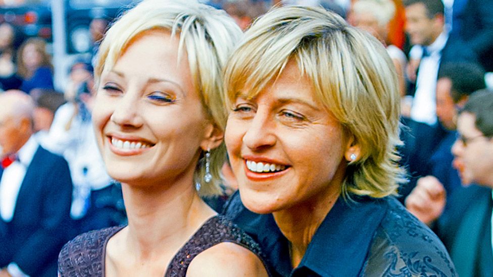 Anne Heche and partner Ellen DeGeneres in 1997