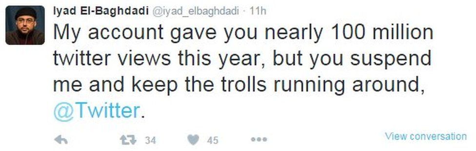 Tweet by Iyad El-Baghdadi