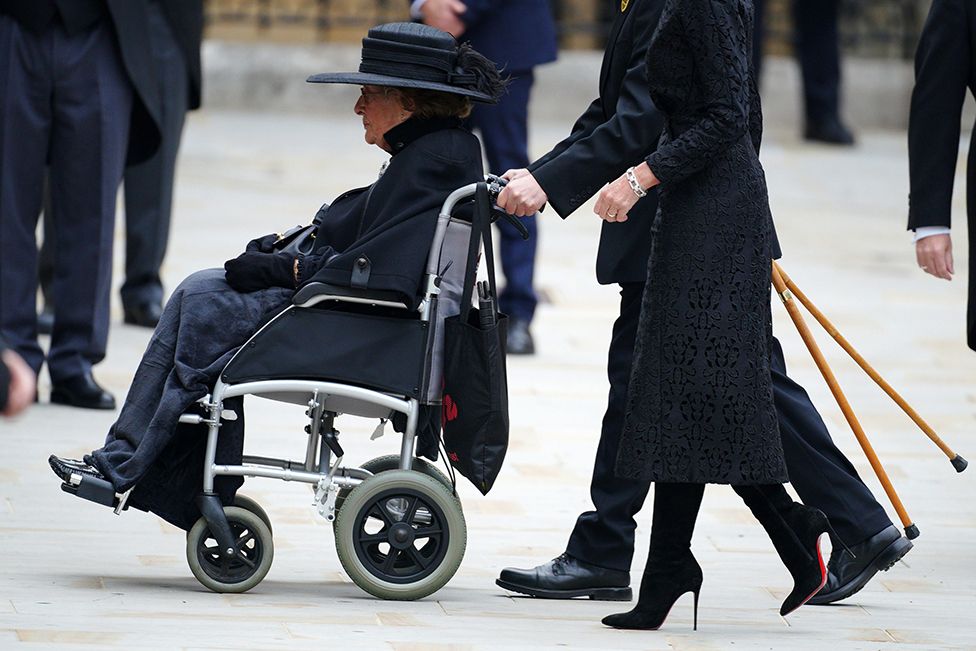 Lady Pamela Hicks arrives at the State Funeral of Queen Elizabeth II, held at Westminster Abbey, London