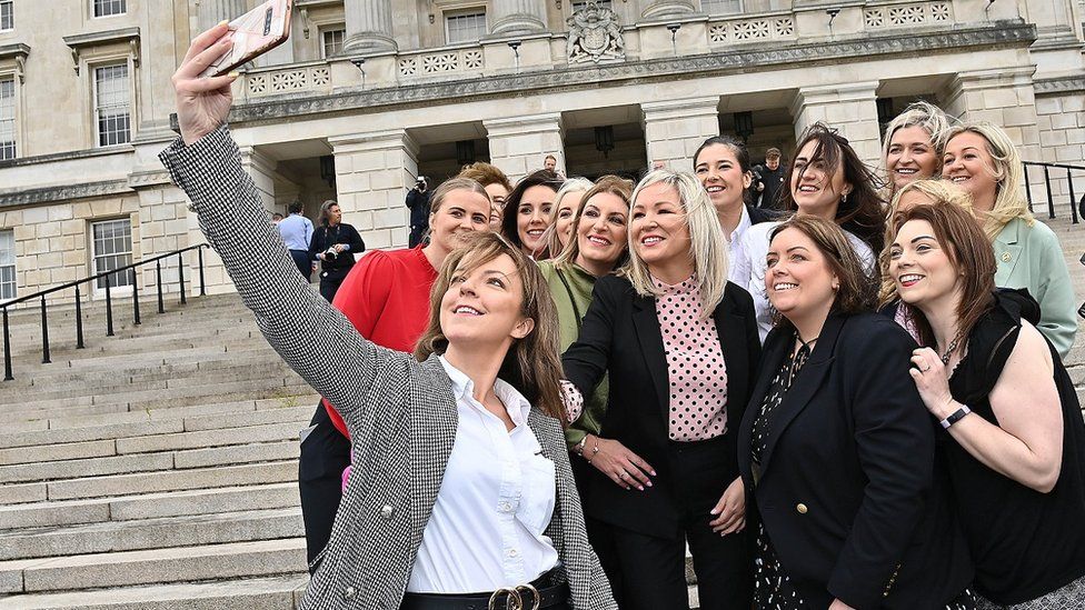 Sinn Féin's newly-elected assembly members gathered at Stormont on Monday morning