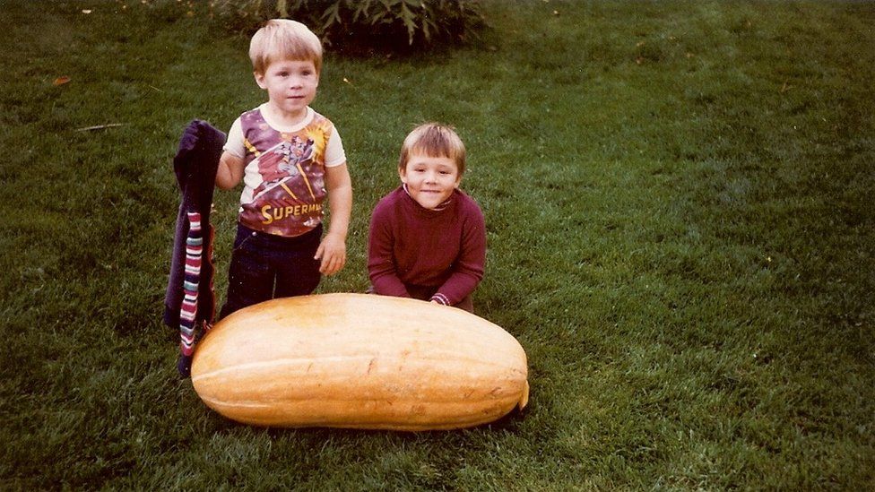 Kevin Fortey and his brother as children