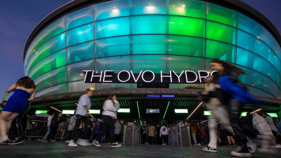 Crowds outside Glasgow's OVO Hydro arena