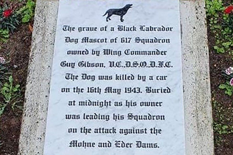 Dambusters Dog Headstone Racist Name Removal Disgraceful Bbc News