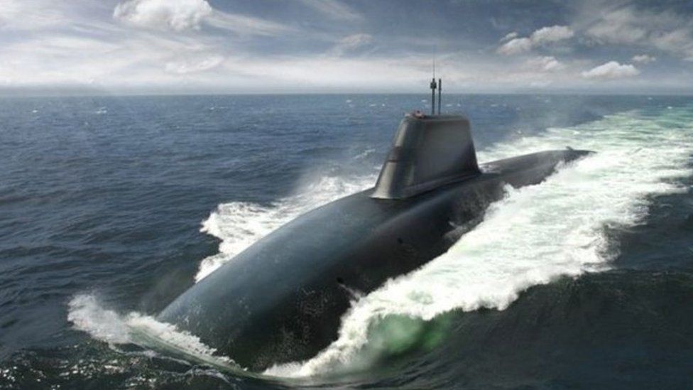 Artist's impression of submarine