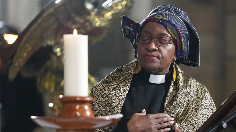 Tutu's daughter Mpho spoke at the funeral