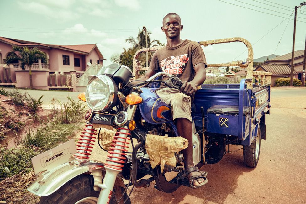 David, a delivery man in Kumasi