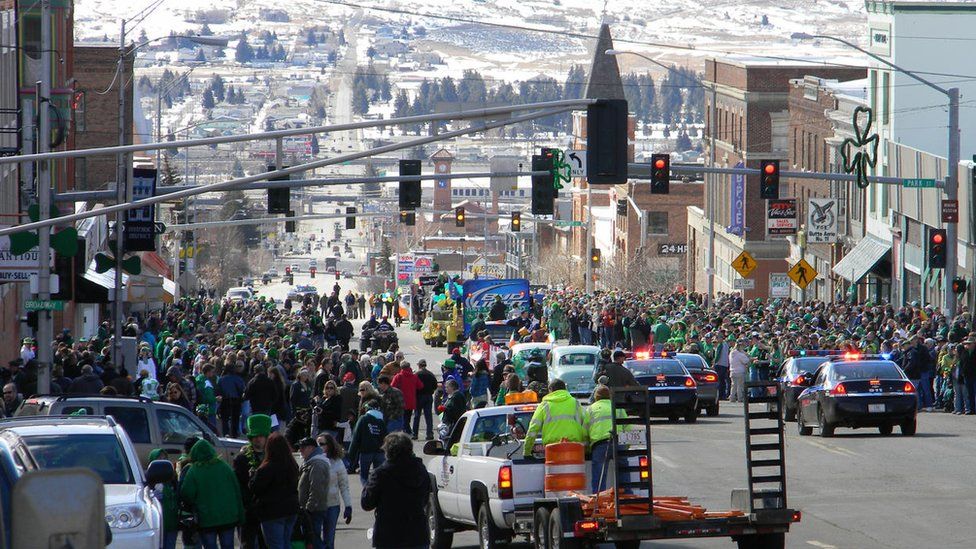 St. Patrick's Day parade in Butte, America (video)