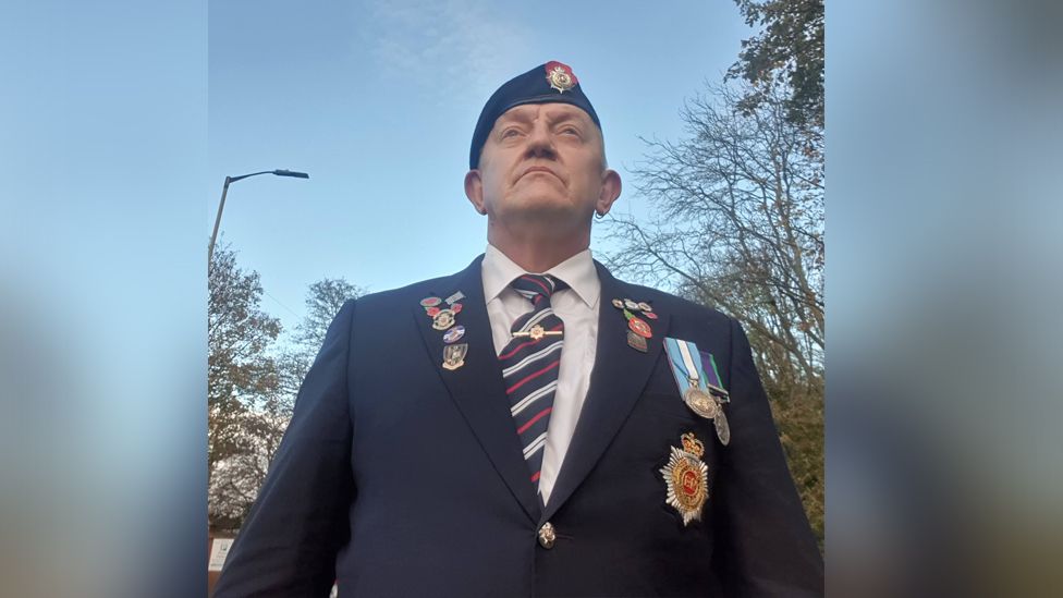 A veteran in uniform