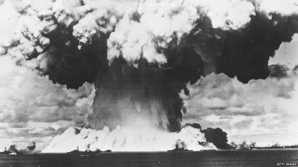 Nuclear test at Bikini Atoll, 1946