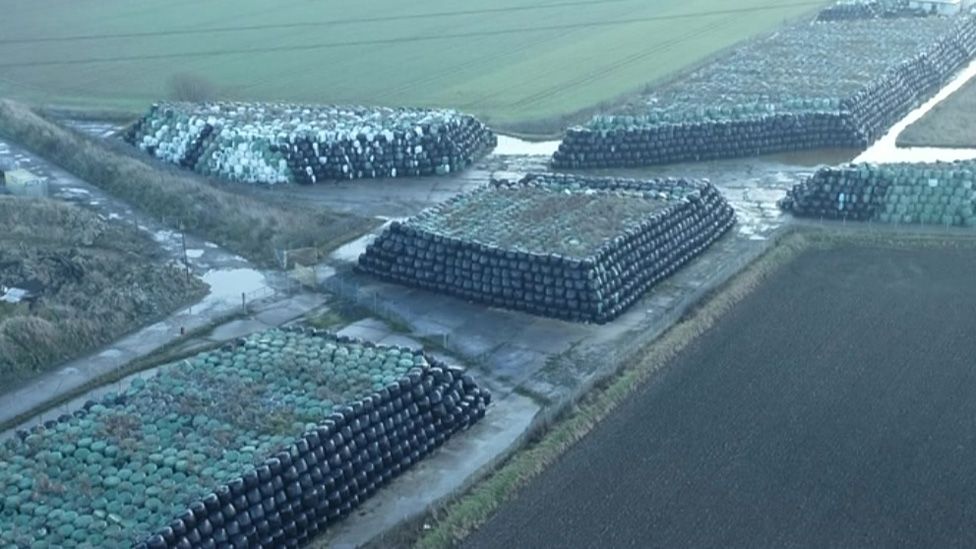 Aerial view of the waste dump