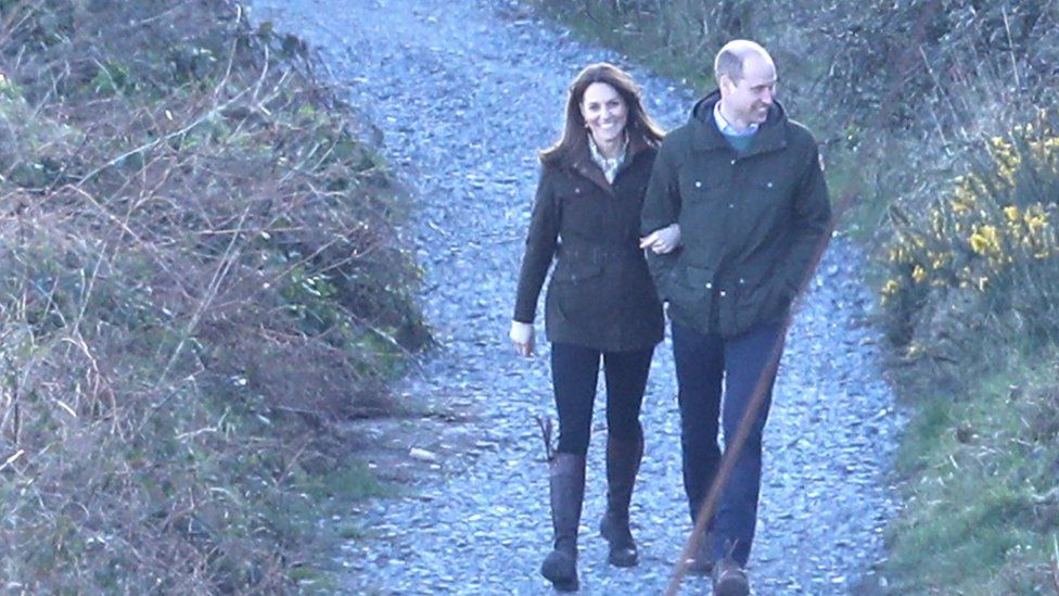 Duke and Duchess of Cambridge walk the cliff walk at Howth