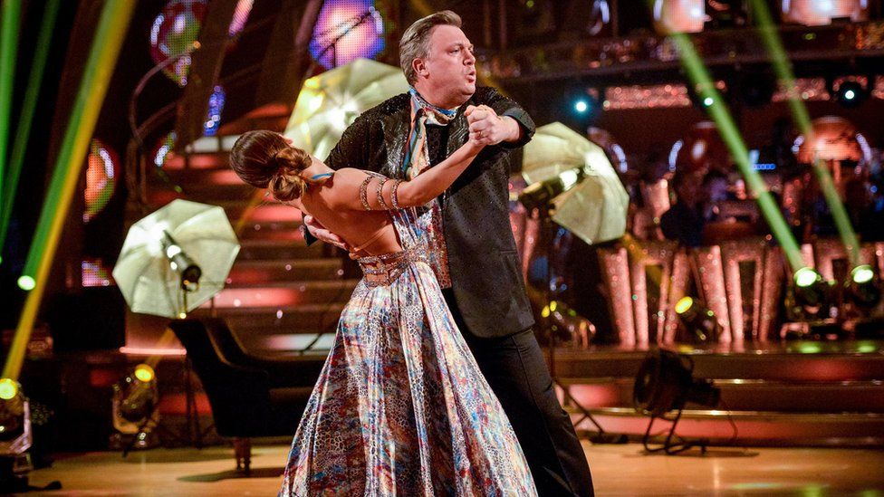 Ed Balls and Katya Jones perform the tango