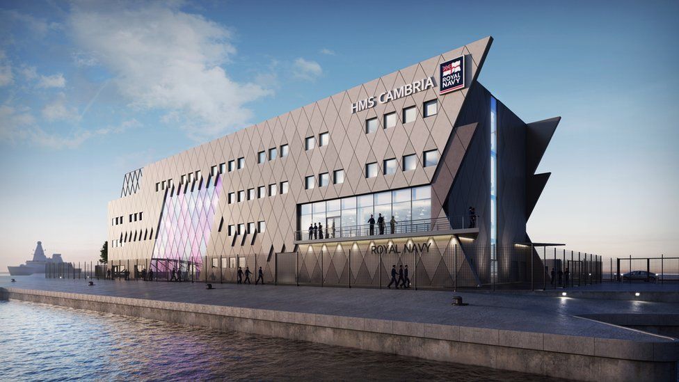 An artist's impression of the new Royal Navy training facility