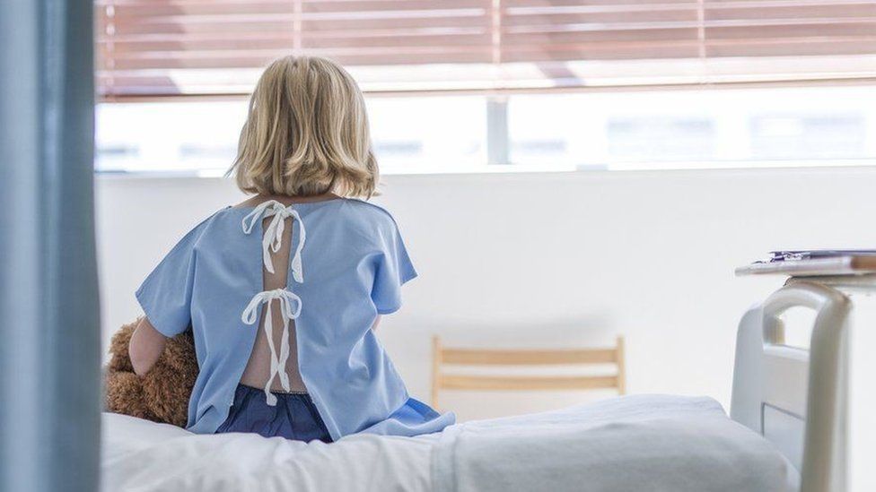 Generic image depicting a child in hospital