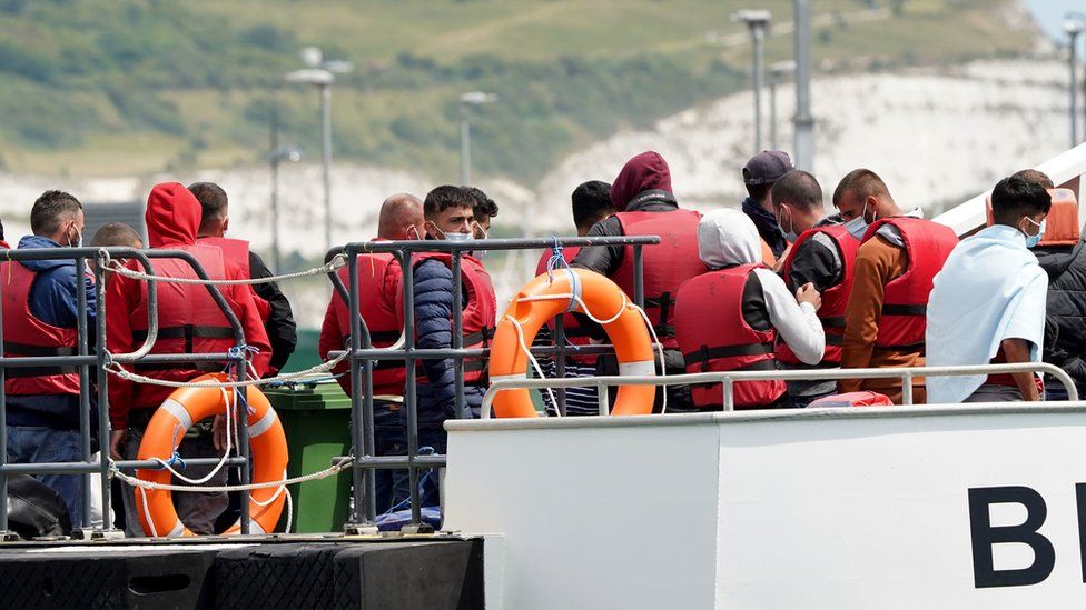 Migrants arriving in Kent