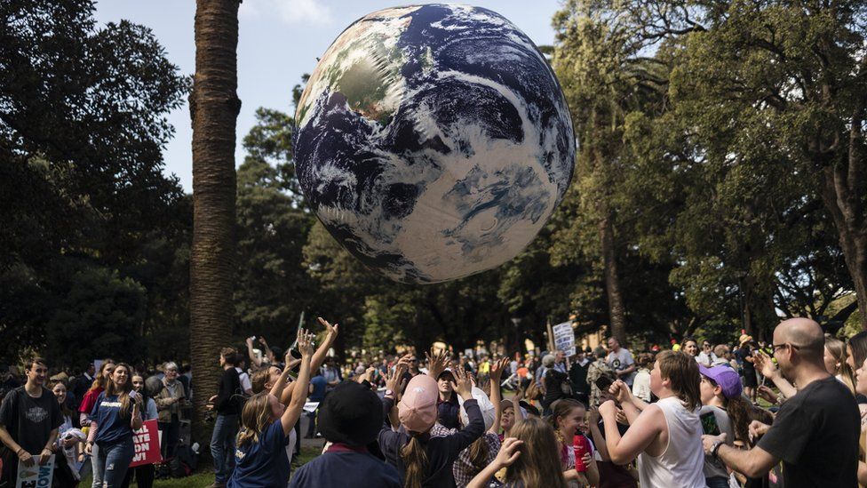 Image from climate protests