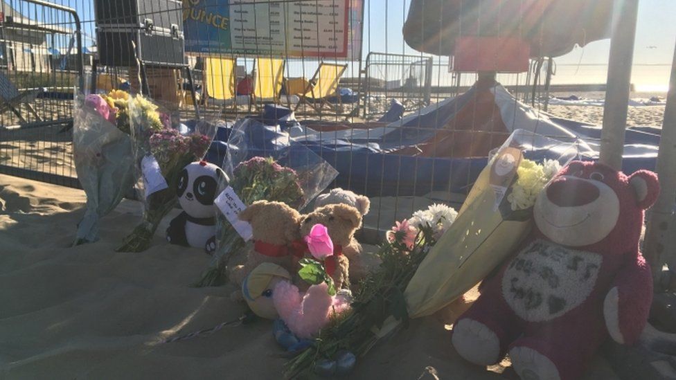 People have been leaving tributes to the girl at the scene