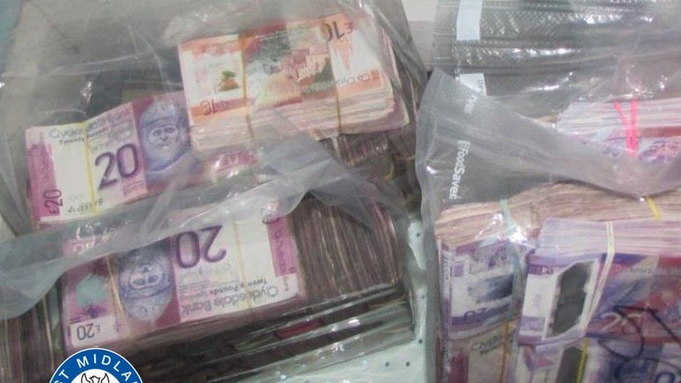 Cash recovered by investigators included Scottish and Irish currency
