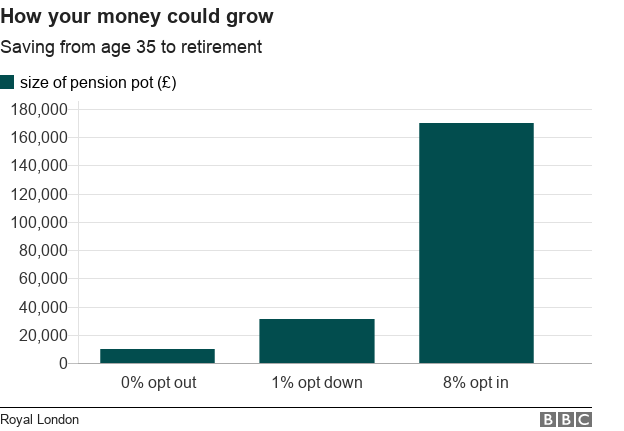 A pension of £18,000 - or £1,000? The auto enrolment dilemma - BBC News