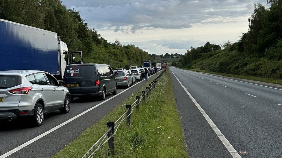 A46 crash Motorcyclist dies after collision with van BBC News