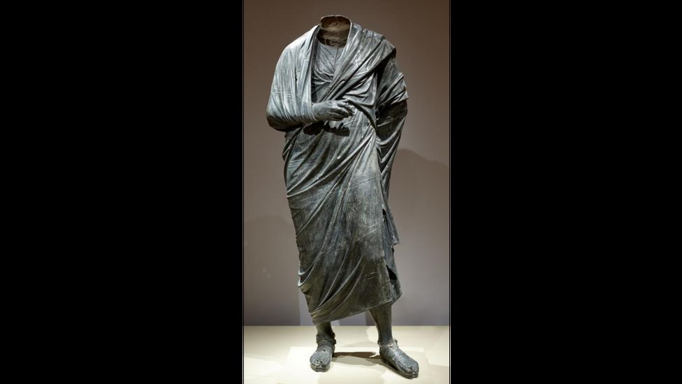 Bronze headless statue beleived to be of Marcus Aurelius