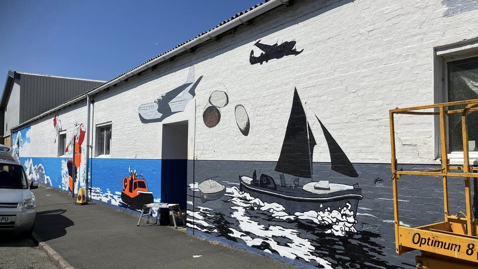 Lifeboat mural