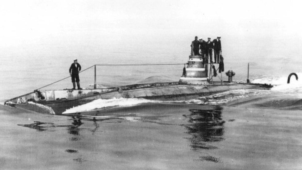 A3 submarine on the south coast