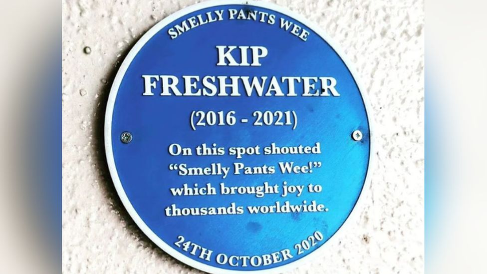 Plaque commemorating Kip Freshwater
