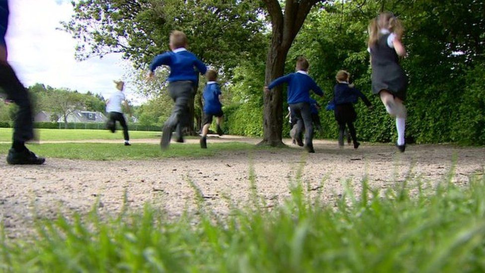 Children running