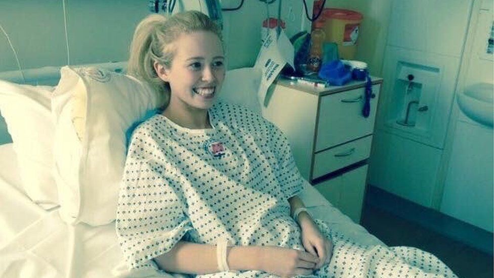 Emma after receiving her transplant