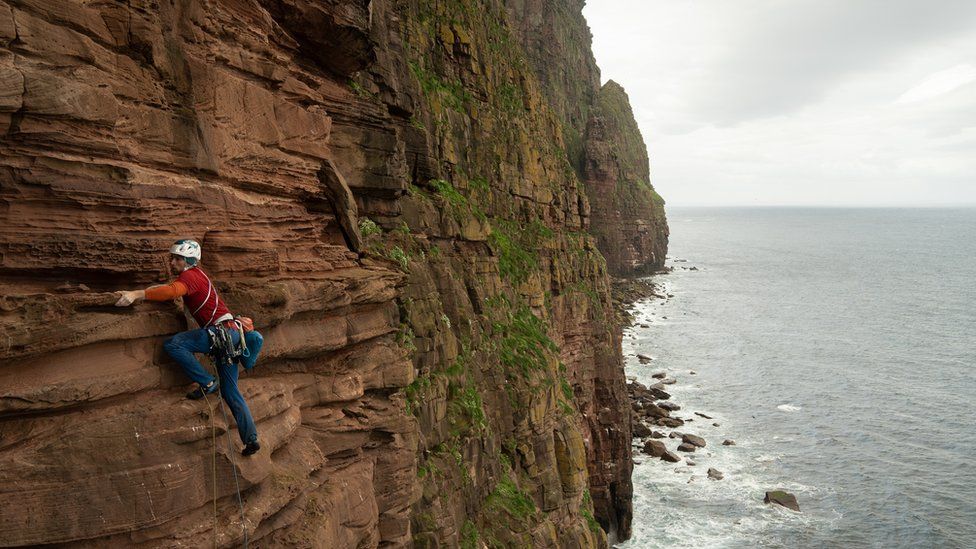 Robbie Phillips on St John's Head cliffs