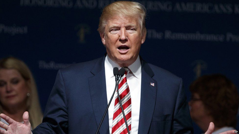 Donald Trump gets a bashing at the Emmys BBC News