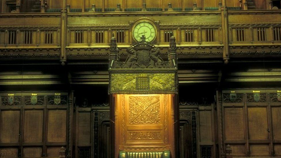 Clock in Commons chamber