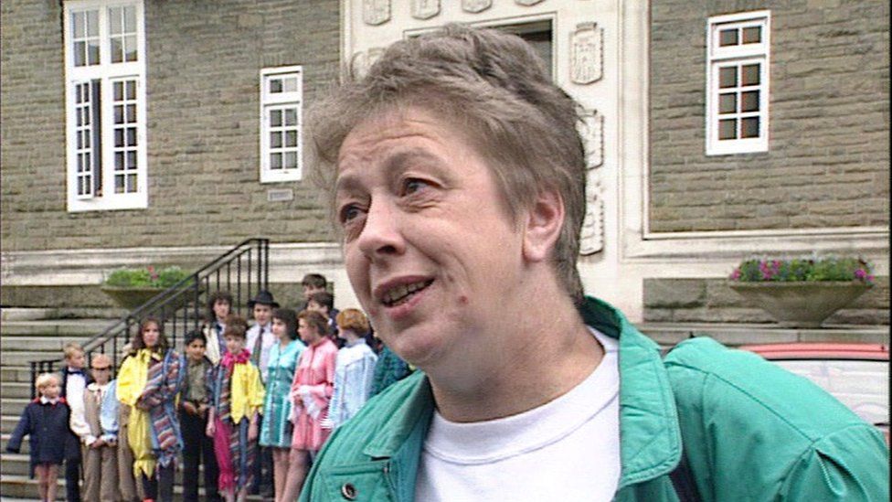 The real Liz Evans speaking to BBC Wales Today in 1991