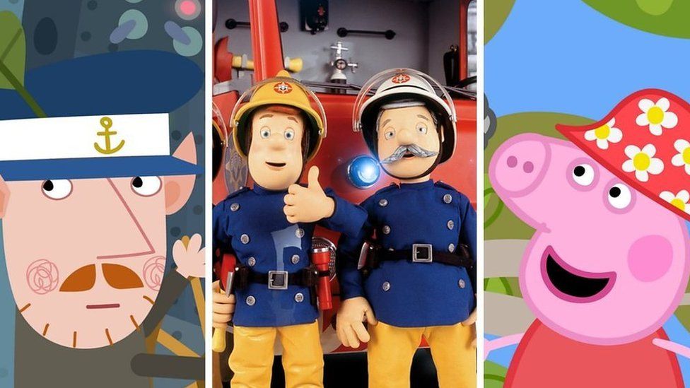 Ben and Holly, Fireman Sam and Peppa Pig collage