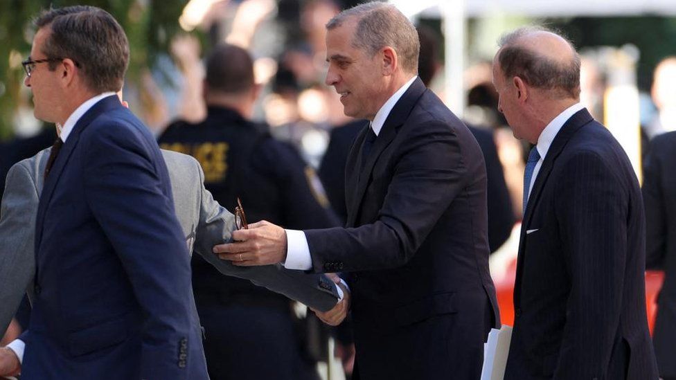 Hunter Biden arriving to court on 3 October