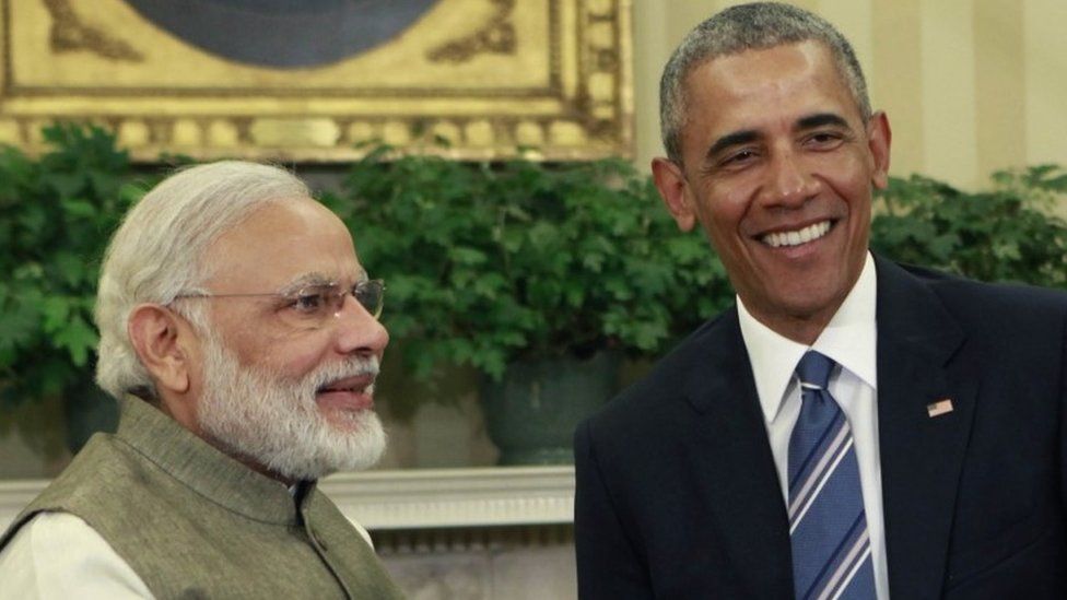 President Barack Obama meets with Prime Minister Narendra Modi of India in the Oval Office at the White House on June 7, 2016 in Washington, DC