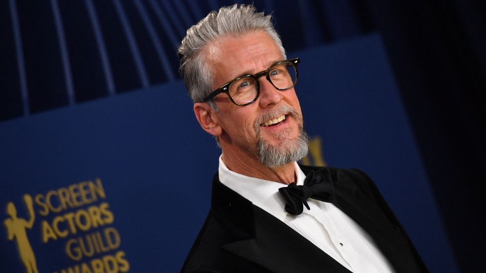 US actor Alan Ruck arrives for the 30th Annual Screen Actors Guild awards at the Shrine Auditorium in Los Angeles, February 24, 2024.