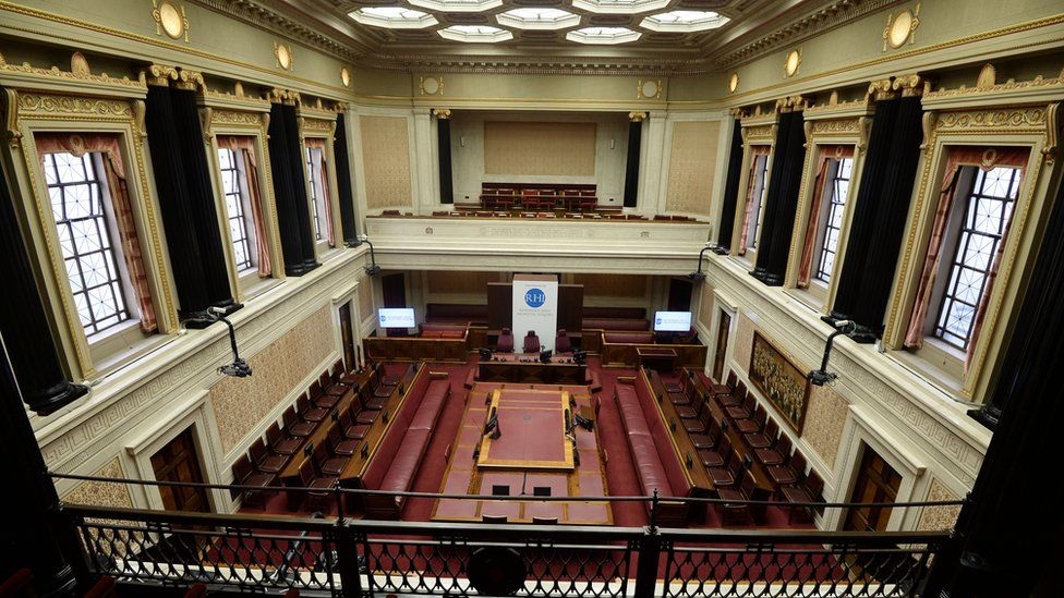 The Senate chamber at Stormont's Parliament Buildings