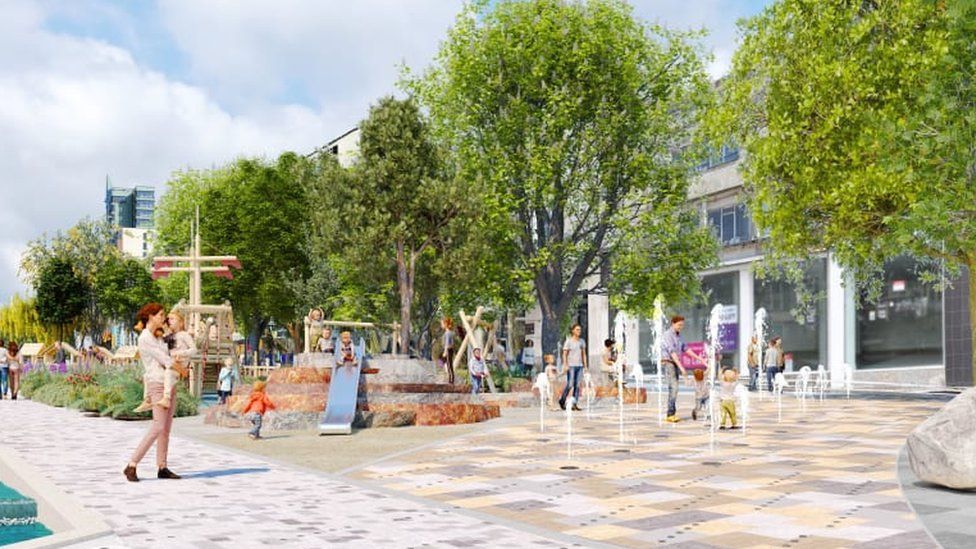 An artist's impression of the plans which include a play village