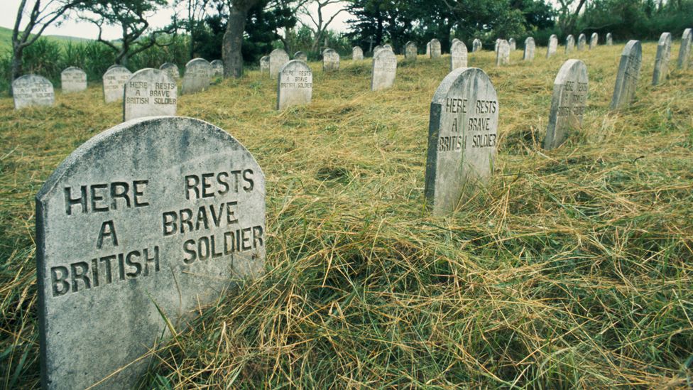 British solders' graves from the Zulu War in Kwazulu, South Africa