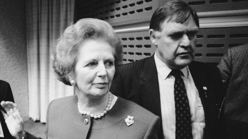 Sir Bernard Ingham with Lady Thatcher