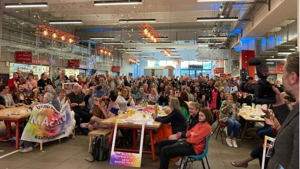 people wait to hear the result announced on The One Show on Tuesday evening